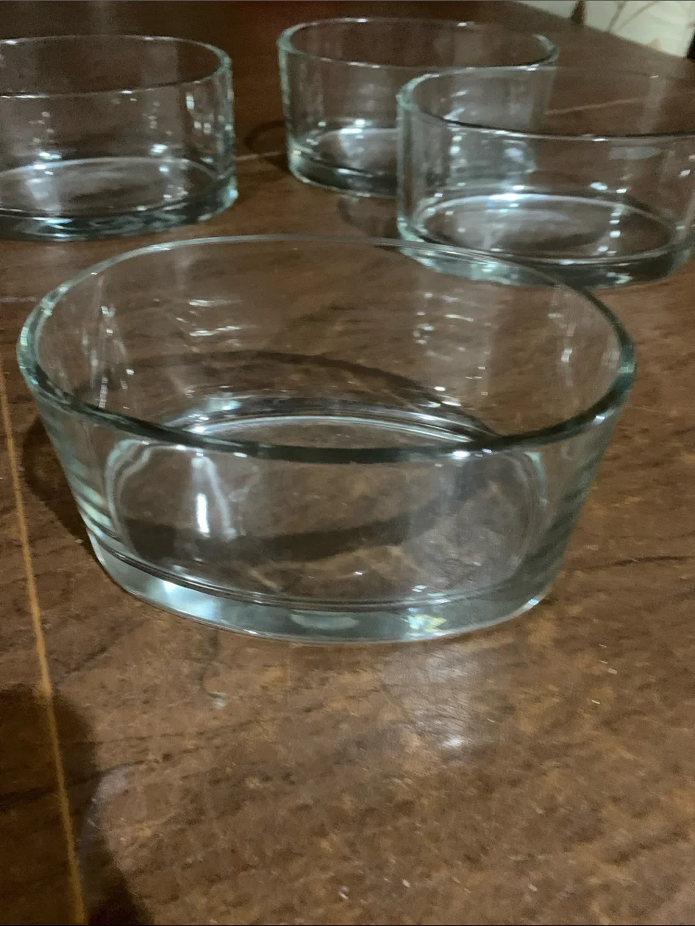 Clear Glass Oval - Set of 4